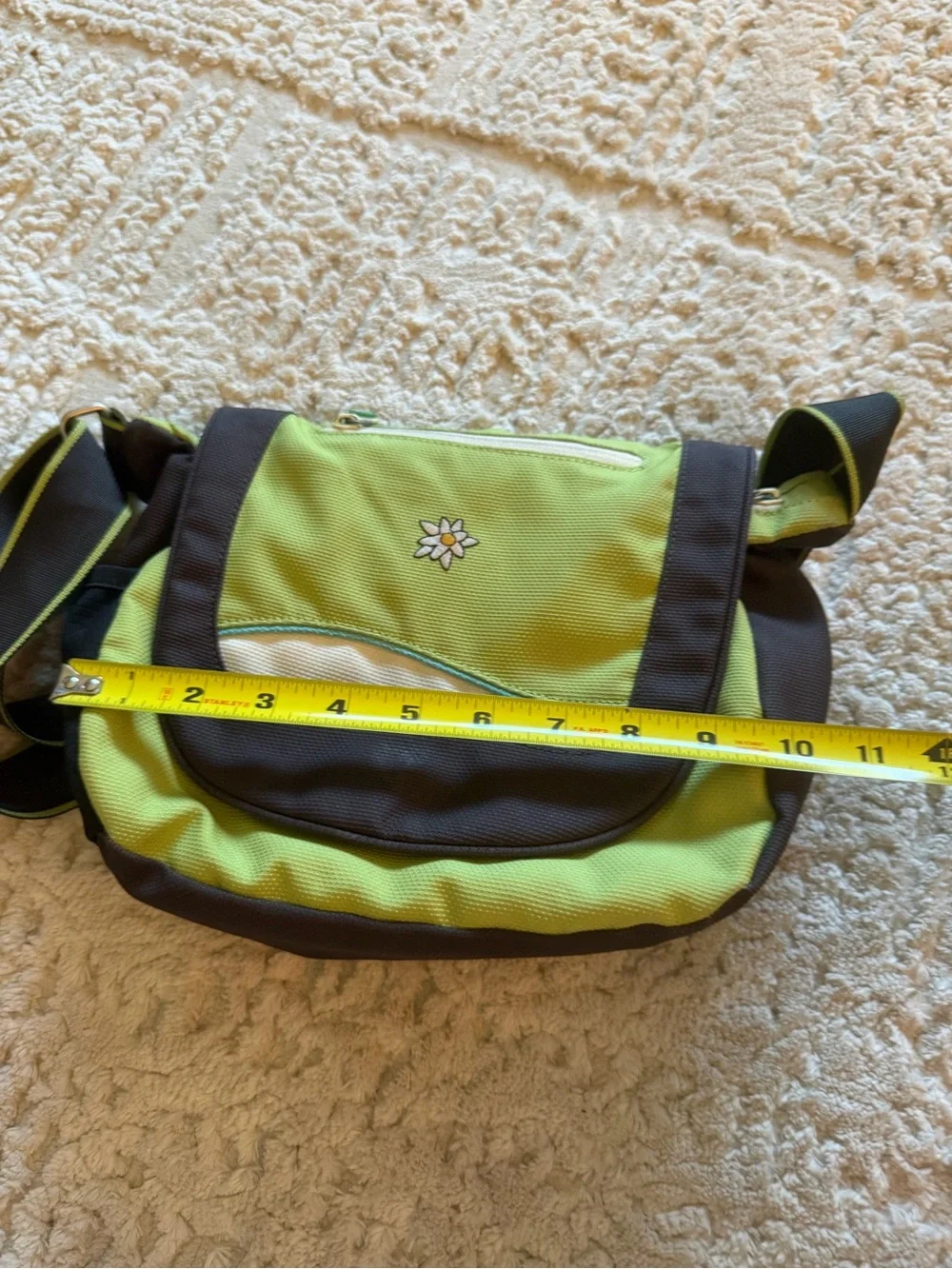 Sherpani Green and Brown Daisy Crossbody Baby bag